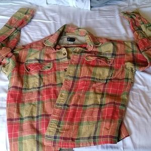 Orange Patagonia Flannel Size Large